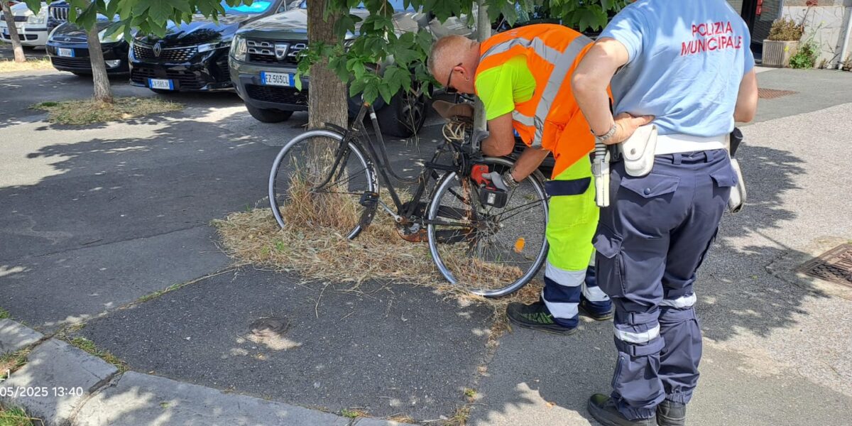 rimozione biciclette rottami